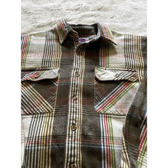 Vintage Williams Bay Heavyweight Flannel Shirt Men's Size Large - Picture 2 of 8